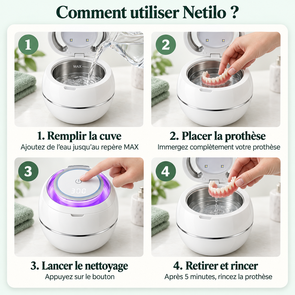 Netilo-nettoyeur à ultrasons